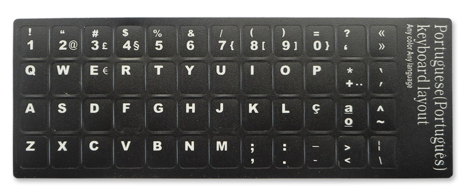 Autocolante Teclado PT (Preto)