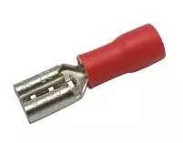 Terminal Fêmea 4,8mm Isolado - Vermelho