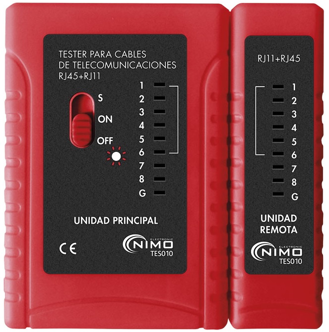 Testador de Rede RJ11, RJ12, RJ45 - NIMO