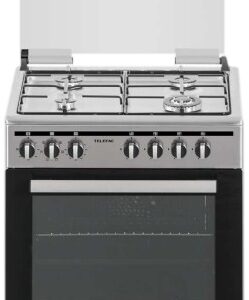 Fogão MonoBloco a Gás 4 Zonas + Forno Elétrico 56L TFF6662XE6F.2 (Inox) - TELEFAC