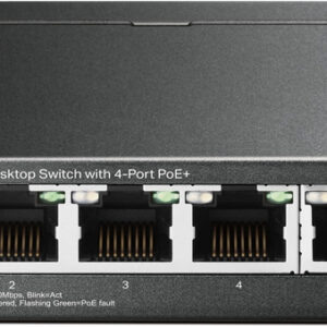 Switch 5 Portas Gigabit UnManaged PoE+ TL-SG1005LP (4x Portas PoE) - TP-LINK
