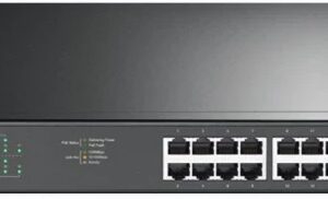 Switch 18 Portas Gigabit Rackmount + 16 Portas PoE+ - TP-LINK