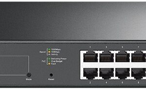 Switch de Rede JetStream 18 Portas Gigabit 16x PoE+/2x SFP (Preto) - TP-LINK