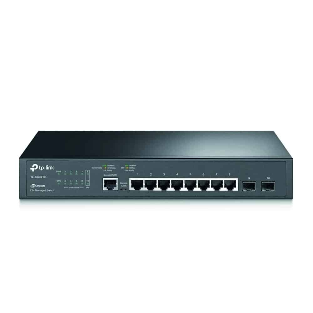 Switch TP-Link Gigabit L2 JetStream 8 Portas com 2 Ranhuras SFP