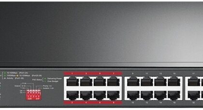 Switch de Rede 26 Portas 10/100/1000Mbps TL-SL1226PV1 (24x Portas PoE) - TP-LINK