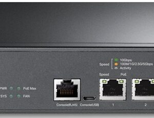 Switch JetStream 6 Portas 10GbE Managed PoE++ + 2 Portas SFP+ (10GbE) - TP-LINK