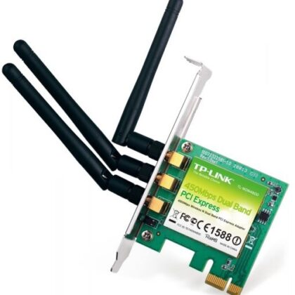 Placa Rede Wireless N Dual Band PCI-e 450Mbps - TP-LINK