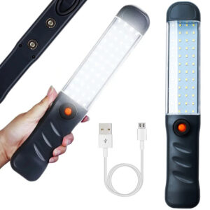 Lanterna de M?o 48 LEDs COB Recarreg?vel USB c/ Gancho Magn?tico