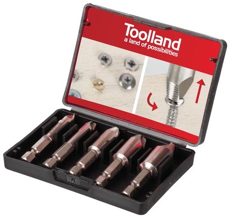Pack 5x Brocas p/ Extrair Parafusos Danificados - Toolland
