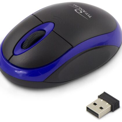 Rato Óptico s/ Fios 1000dpi (Preto / Azul) - TITANIUM