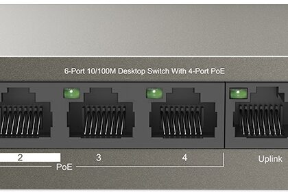 Switch PoE 6P Gigabit 10/100Mbps TEF1106P-4-63W - TENDA