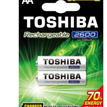 Pilha Recarregável R6 2600mAh Bl2 - TOSHIBA