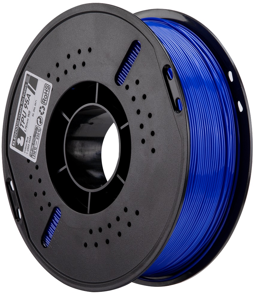 Filamento de Impressão 3D TPU 1,75mm 1Kg (Azul) - ELEGOO
