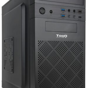 Caixa Micro-ATX c/ Leitor de cartões + 2x USB 3.2 (Preto) - TOOQ
