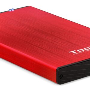 Caixa Externa p/ Disco 2.5 SATA (Vermelho-Preto) - TOOQ