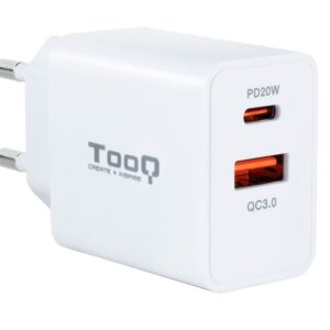 Carregador Universal 1x USB + 1x USB-C 20W (Branco) - NANOCABLE