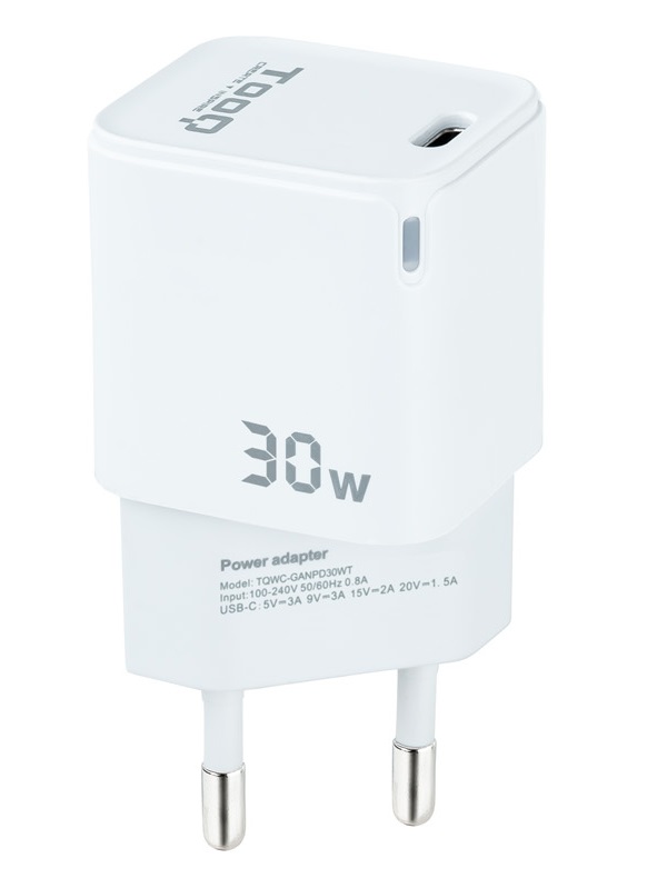 Carregador USB-C/PD 30W (Branco) - TOOQ