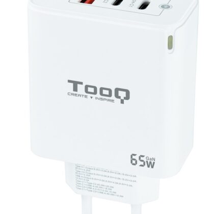 Carregador Universal 2x USB-C/PD + USB-A/QC 65W (Branco) - TOOQ
