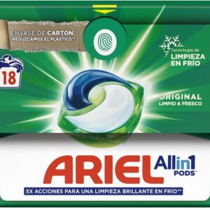 Pack 18x Cápsulas de Detergente da Roupa 3-EM-1 - ARIEL