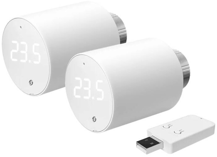 Pack 2x Válvula de Radiador Termostático BLU TRV WiFi/Bluetooth + Unidade de Controlo - SHELLY