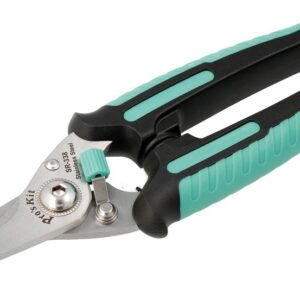 Tesoura Multifunções c/ Lâmina Serrilhada e Mola - Proskit SR-338