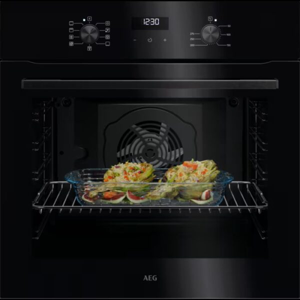 Forno Multifunções de Encastre Série 5000 SurroundCook c/ LED 72L (Preto) - AEG