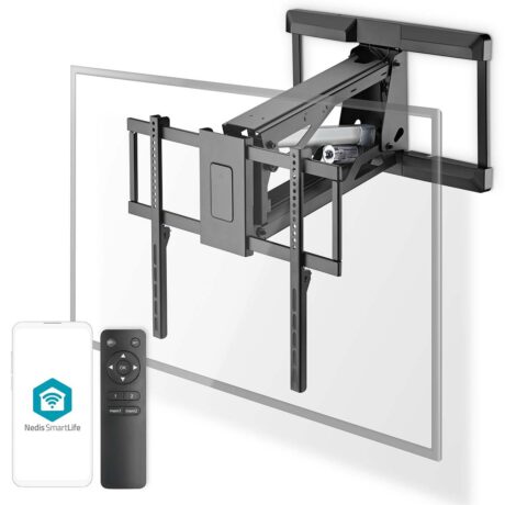 Suporte Parede Motorizado p/ TV LED-LCD-PLASMA 37~75 (Máx 35Kg) Wi-Fi SmartLife c/ Comando - NEDIS
