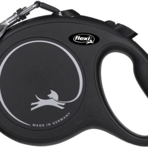 Trela Retrátil New Classic Tamanho L p/ Cães (Preto) - FLEXI