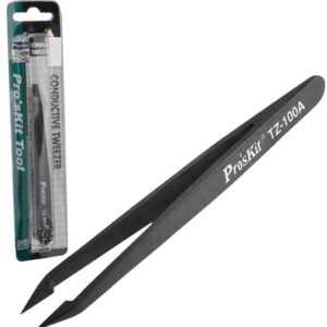 Pinça Fibra Carbono Pontas Finas 115mm (Blister) - Proskit
