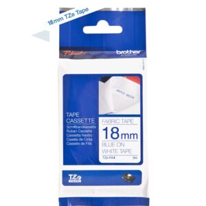 Fita Laminada TZe-FA4 Azul Sobre Branco (3 mts/1,8cm) - BROTHER