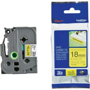 Fita Compativel TZES641 18mm x 8m Laminada Industrial - BROTHER
