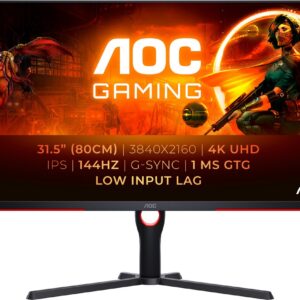 Monitor 31,5 G3 U32G3X/BK LED 4K Ultra HD (Preto/Vermelho) - AOC
