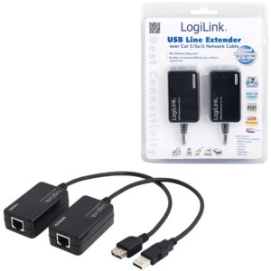 Extensor USB via UTP RJ45 CAT5/6 (60 mts) - LOGILINK