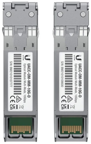 Pack 2x Módulos Transcetor de Rede Fibra Ótica 10000 Mbit/s - UBIQUITI