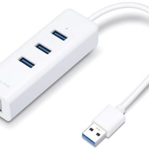 Placa de Rede Externa (RJ45) USB3.0 c/ HUB 3x USB3.0 F?mea - TP-LINK