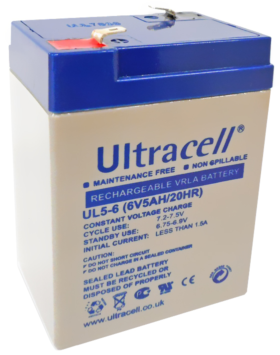 Bateria Chumbo 6V 5Ah (70 x 47 x 101 mm) - Ultracell