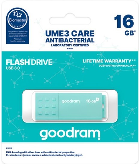 Pen Drive 16GB USB 3.0 (Turquesa) - GOODRAM