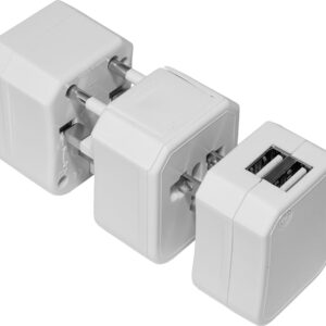 Ficha Adaptadora Universal de Viagem com 2x USB