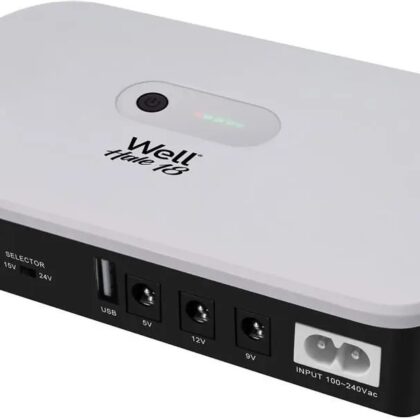 Mini UPS Hale 18W 5V/9V/12V PoE + 15V/24V USB - WELL