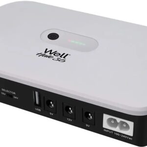 Mini UPS Hale 36W 5V/9V/12V PoE + 15V/24V USB - WELL