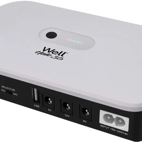 Mini UPS Hale 36W 5V/9V/12V PoE + 15V/24V USB - WELL