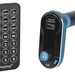 Transmissor Auto LCD FM c/ MP3-SD-USB (Bluetooth) e Comando + Carregador USB