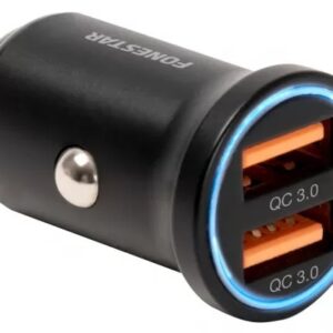 Carregador de Isqueiro QC 3.0 2x USB c/ Led - FONESTAR