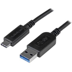 Cabo USB A Macho - USB C Macho (1 m) Preto - STARTECH