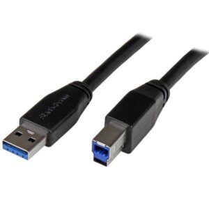 Cabo USB A Macho - USB B Macho (5 mts) Preto - STARTECH