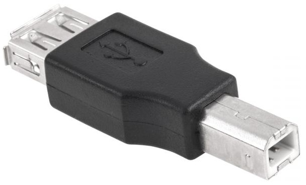 Ficha Adaptadora USB B Macho - USB A Fêmea