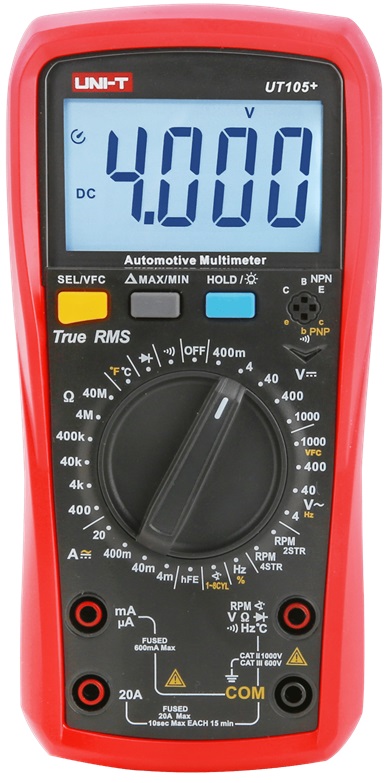 Multímetro Digital Automotivo - UNI-T UT105+