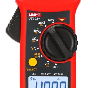 Pinça Amperímétrica Digital AC/DC 600V 400A - UNI-T UT202+