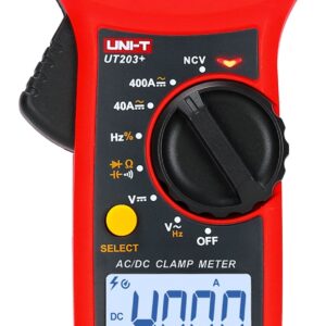 Pinça Amperímétrica Digital AC/DC 600V 400A - UNI-T UT203+