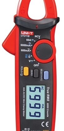 Pinça Amperímétrica Digital True RMS AC/DC 600mA/6000mA/60A AC/DC 600V - UNI-T